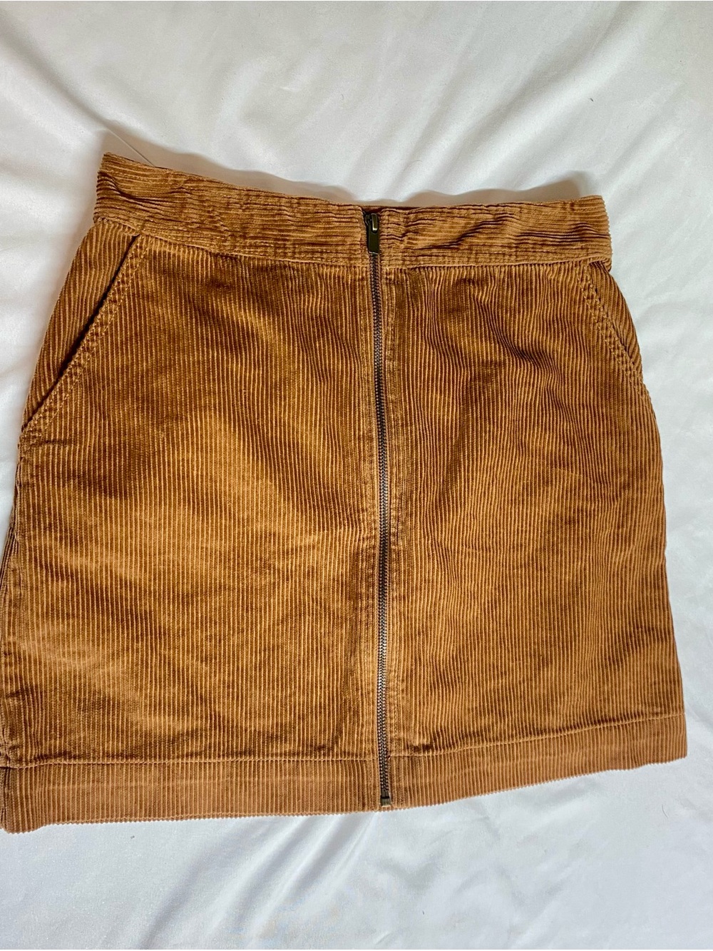 GAP Corduroy A-Line Mini Skirt in Rust